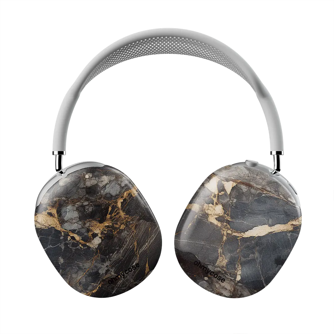 AirPods Max Case - Marble Nocturne Gold