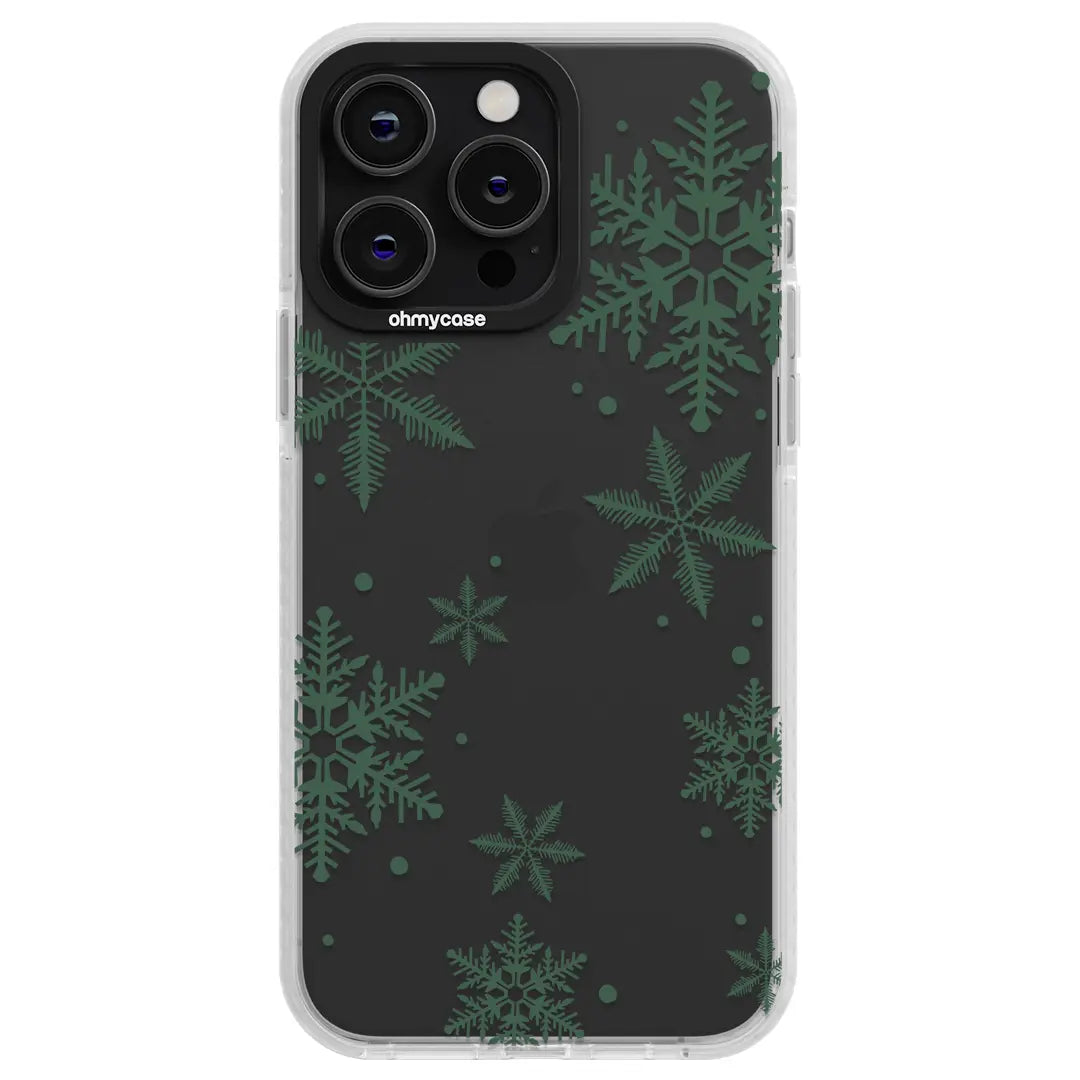 Case - Christmas Edition - Snowflakes (green)