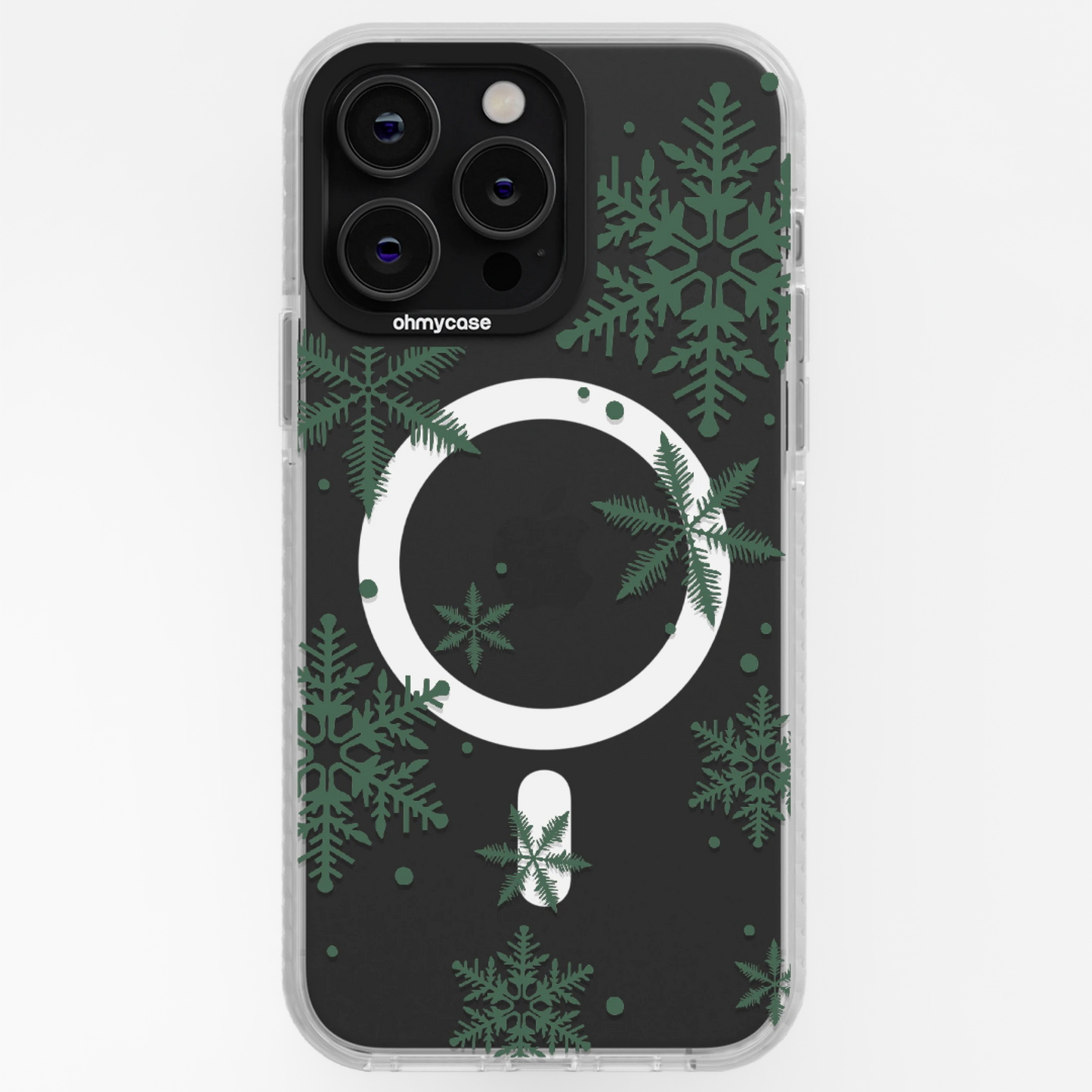 Case - Christmas Edition - Snowflakes (green)