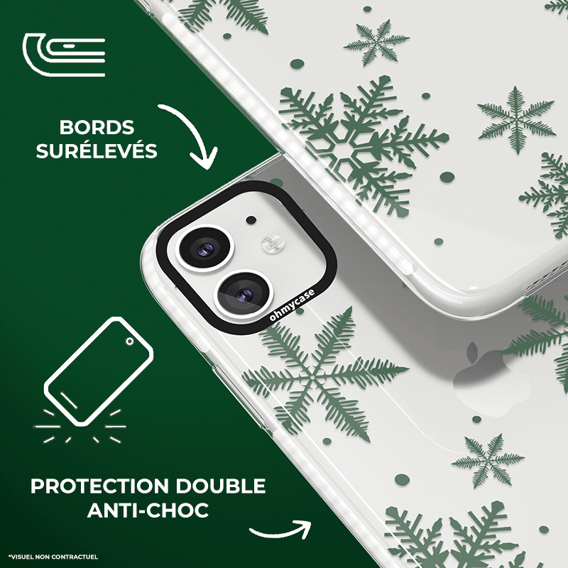 Case - Christmas Edition - Snowflakes (green) - OHMYCASE